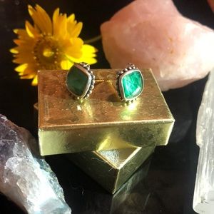 LAGOS Malachite Sterling Silver Earrings